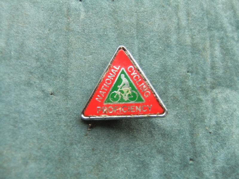 Cycling Proficiency Award Test Pass badge bicycle cycle 1960s 70s