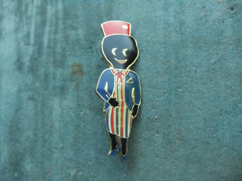 Robertsons golly badge Air Hostess 193 94 large acrylic