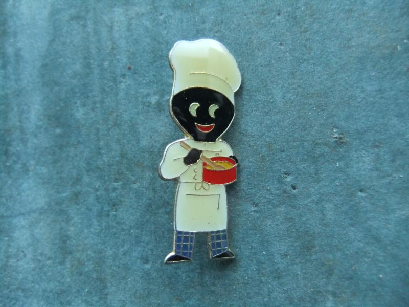 Robertsons jam golly badge fat chef 1990s large acrylic
