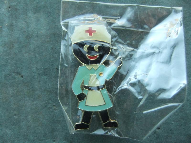 Robertsons golly badge Nurse 1993 94 large acrylic RED x